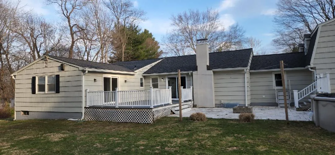Completed residential roof replacement